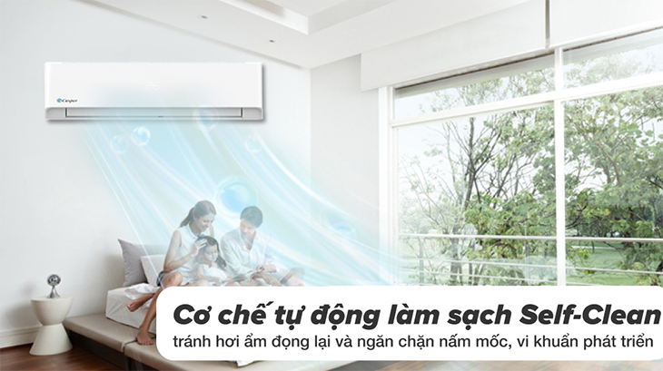 Những công nghệ nổi bật trên máy lạnh Casper - Cơ chế tự động làm sạch Self Clean