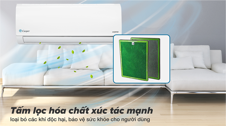 Những công nghệ nổi bật trên máy lạnh Casper - Tấm lọc hóa chất xúc tác mạnh